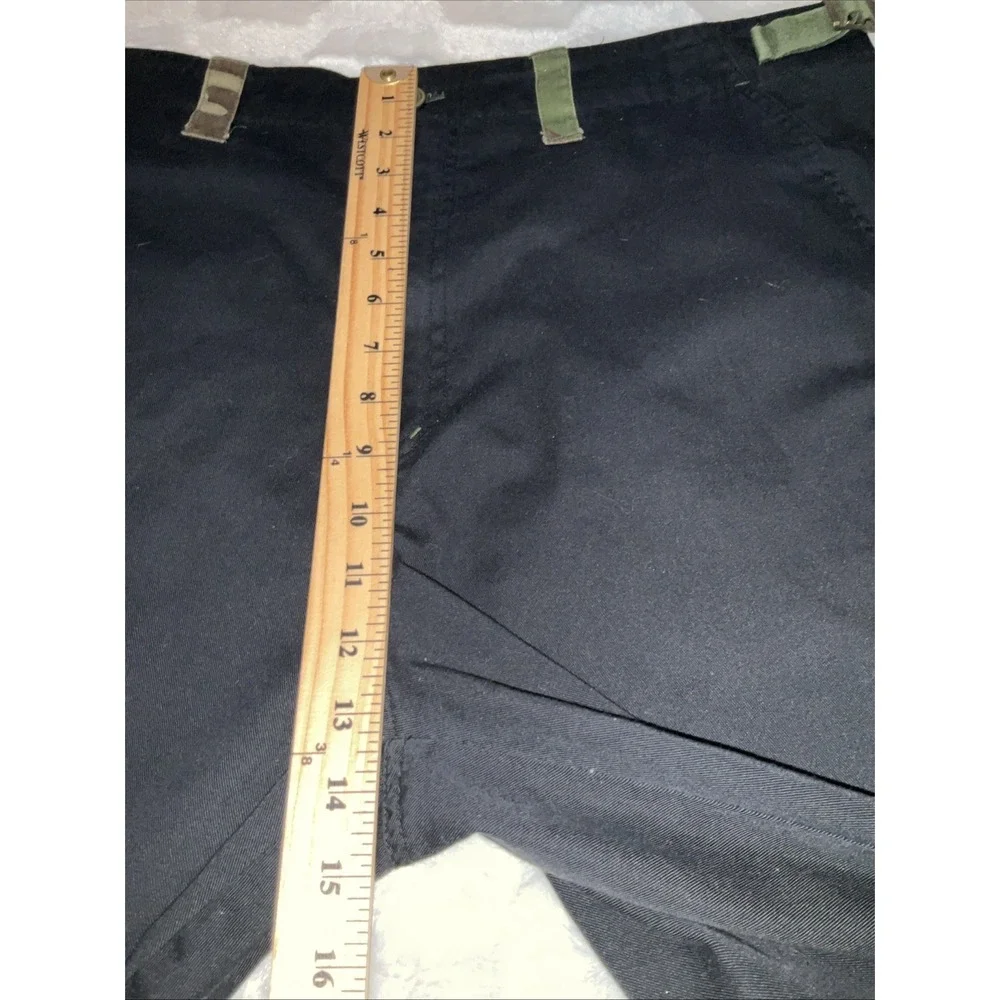 Raw Blue Cargo Shorts Mens Black Y2K Hip Hop Streetwear‎ Embroidered Size XL
